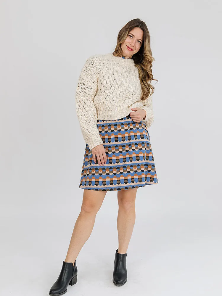 Eve Dress - Circle Stripe Blue sold by Mata Traders product image thumbnail 3