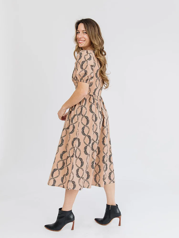 Sydney Midi Dress - Vine Twist Sand sold by Mata Traders product image thumbnail 2