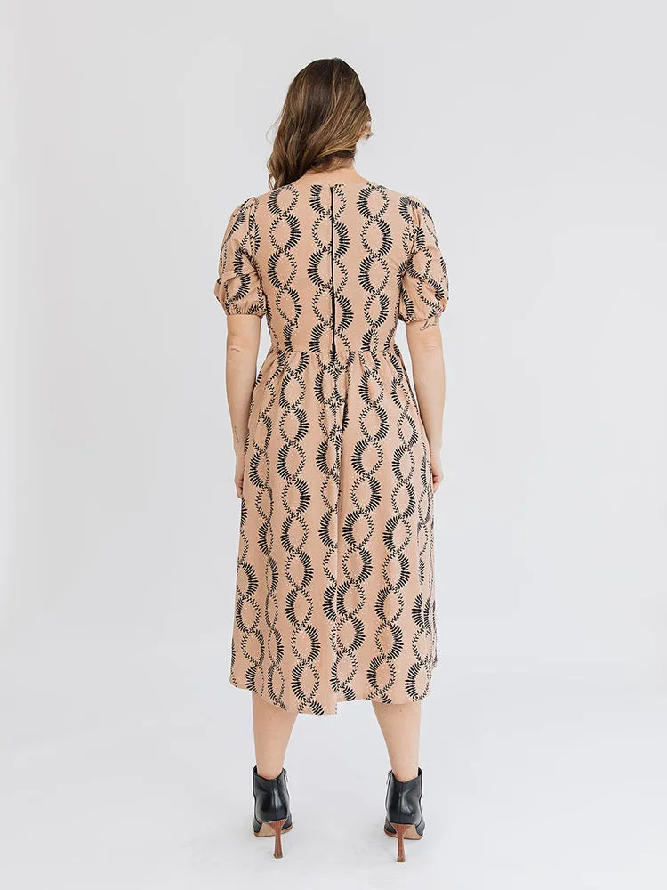 Sydney Midi Dress - Vine Twist Sand sold by Mata Traders product image thumbnail 5