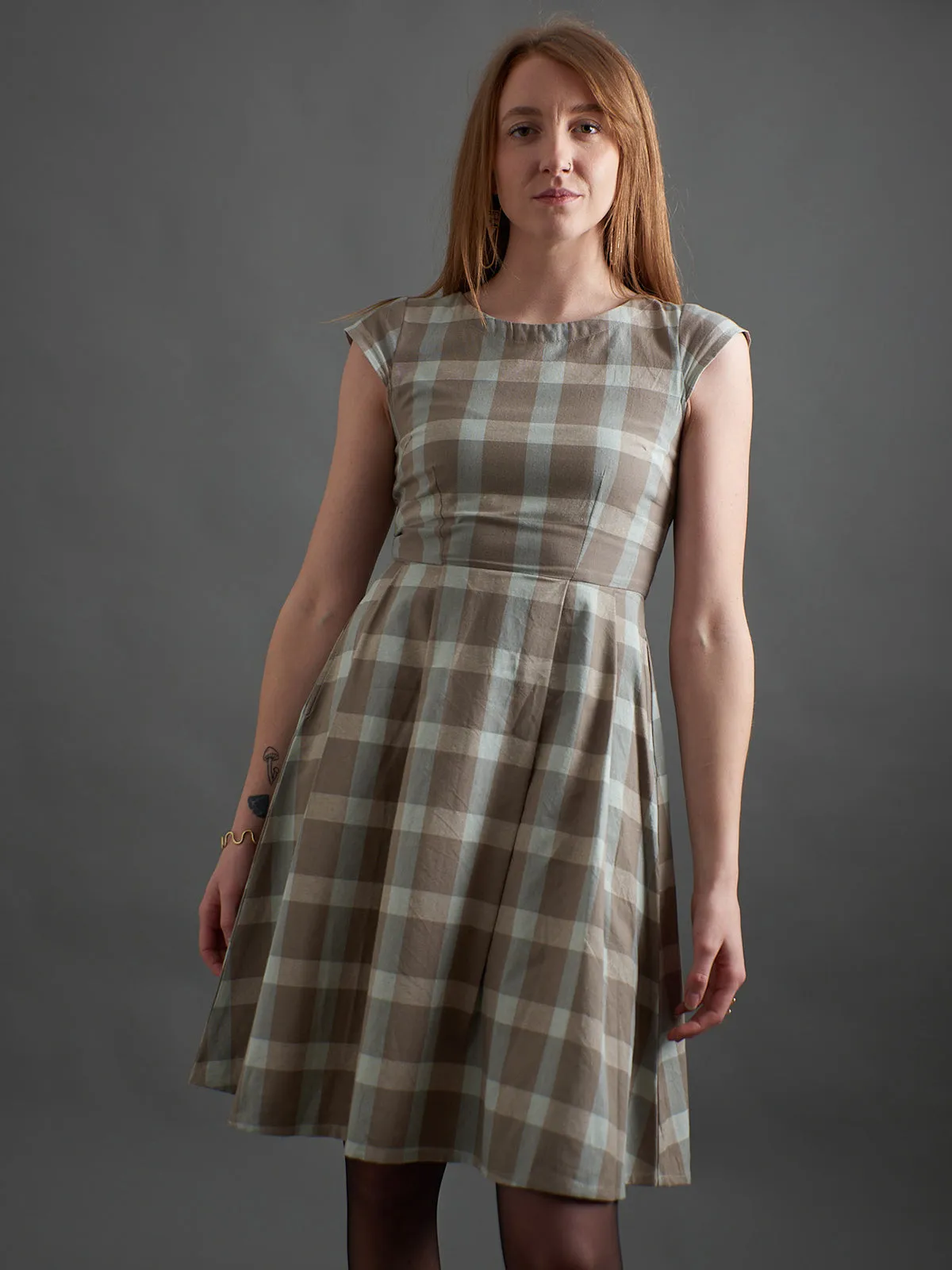 Devonshire Dress - Sterling Plaid sold by Mata Traders product image thumbnail 5