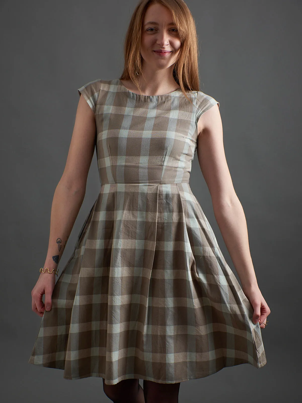 Devonshire Dress - Sterling Plaid sold by Mata Traders product image thumbnail 4