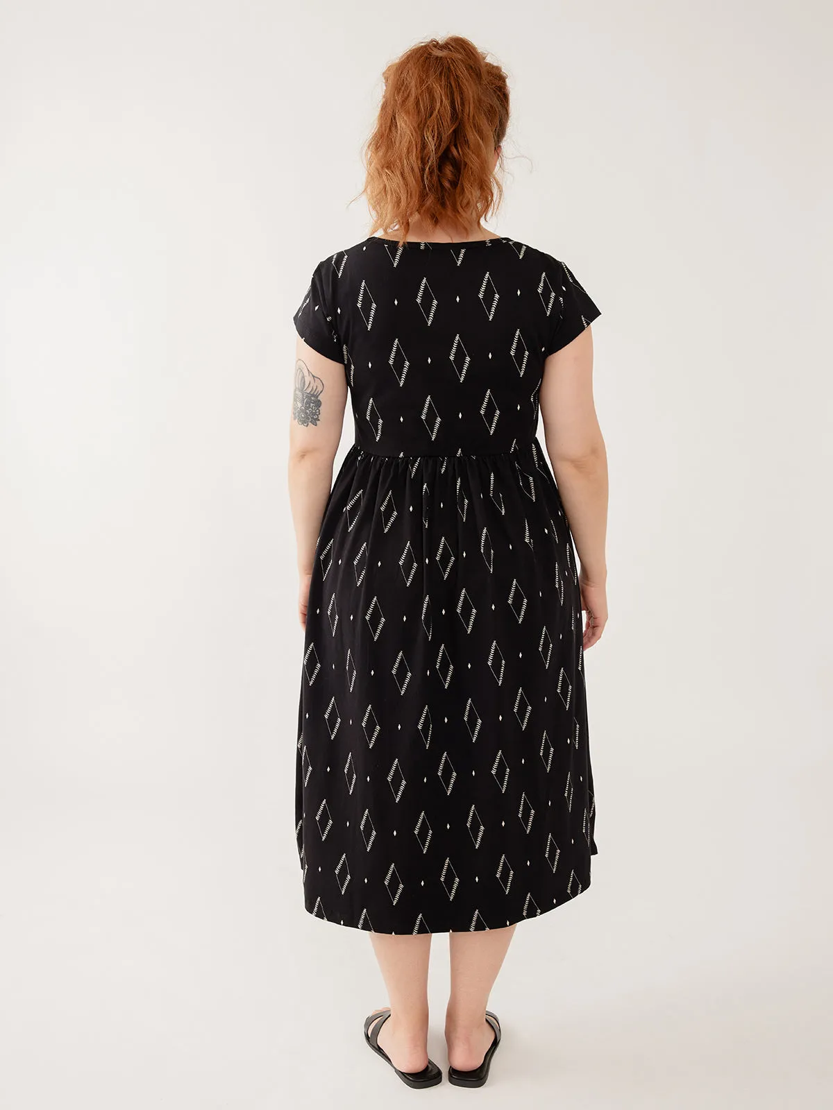 Logan Midi Dress - Diamond Vine Black sold by Mata Traders product image thumbnail 4