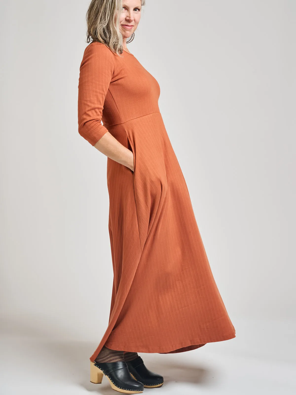 Mumbai Maxi Dress - Sandstone Rib Knit sold by Mata Traders product image thumbnail 2