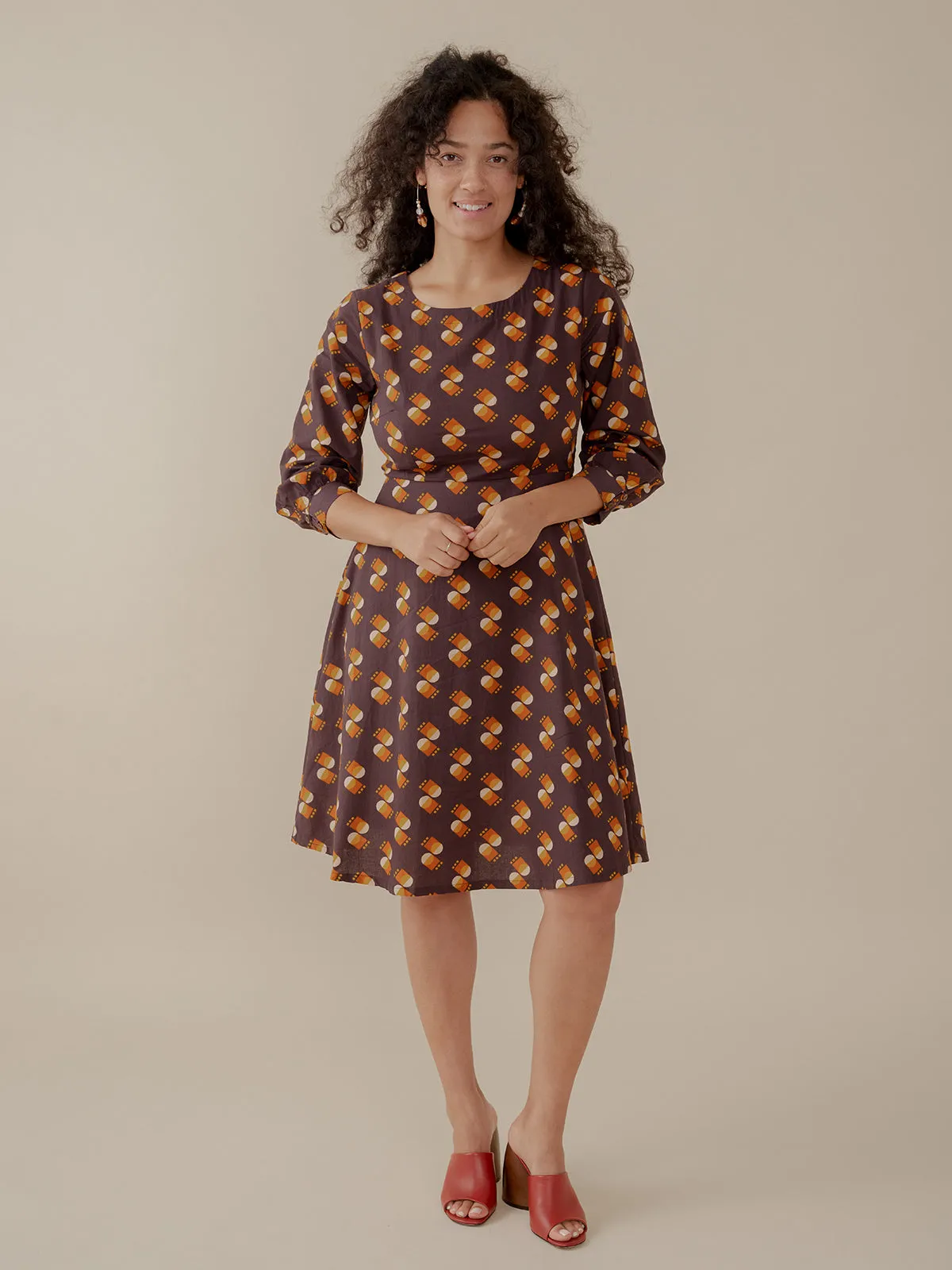 Marseille Long Sleeve Dress - Desert Shapes sold by Mata Traders product image thumbnail 3