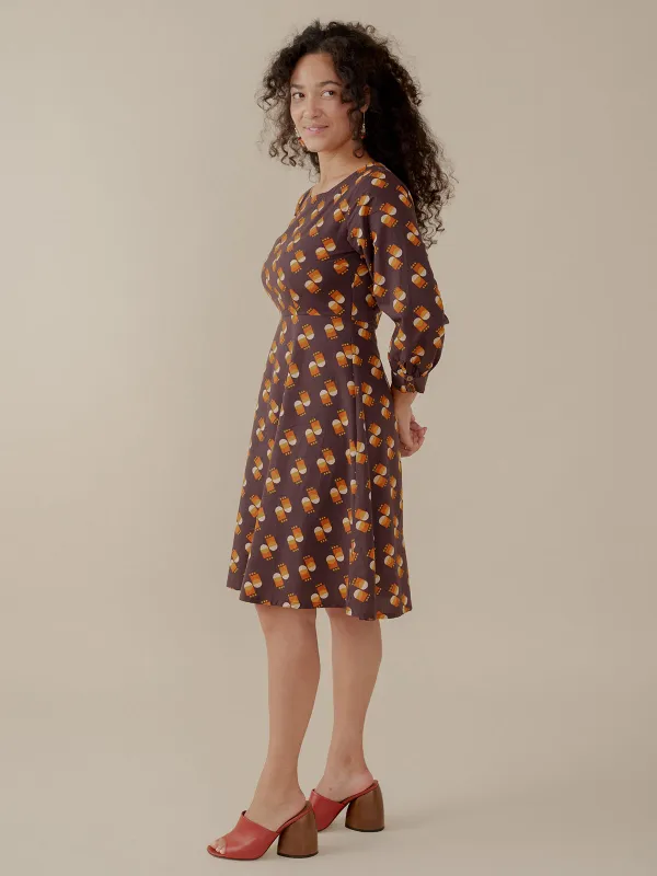 Marseille Long Sleeve Dress - Desert Shapes sold by Mata Traders