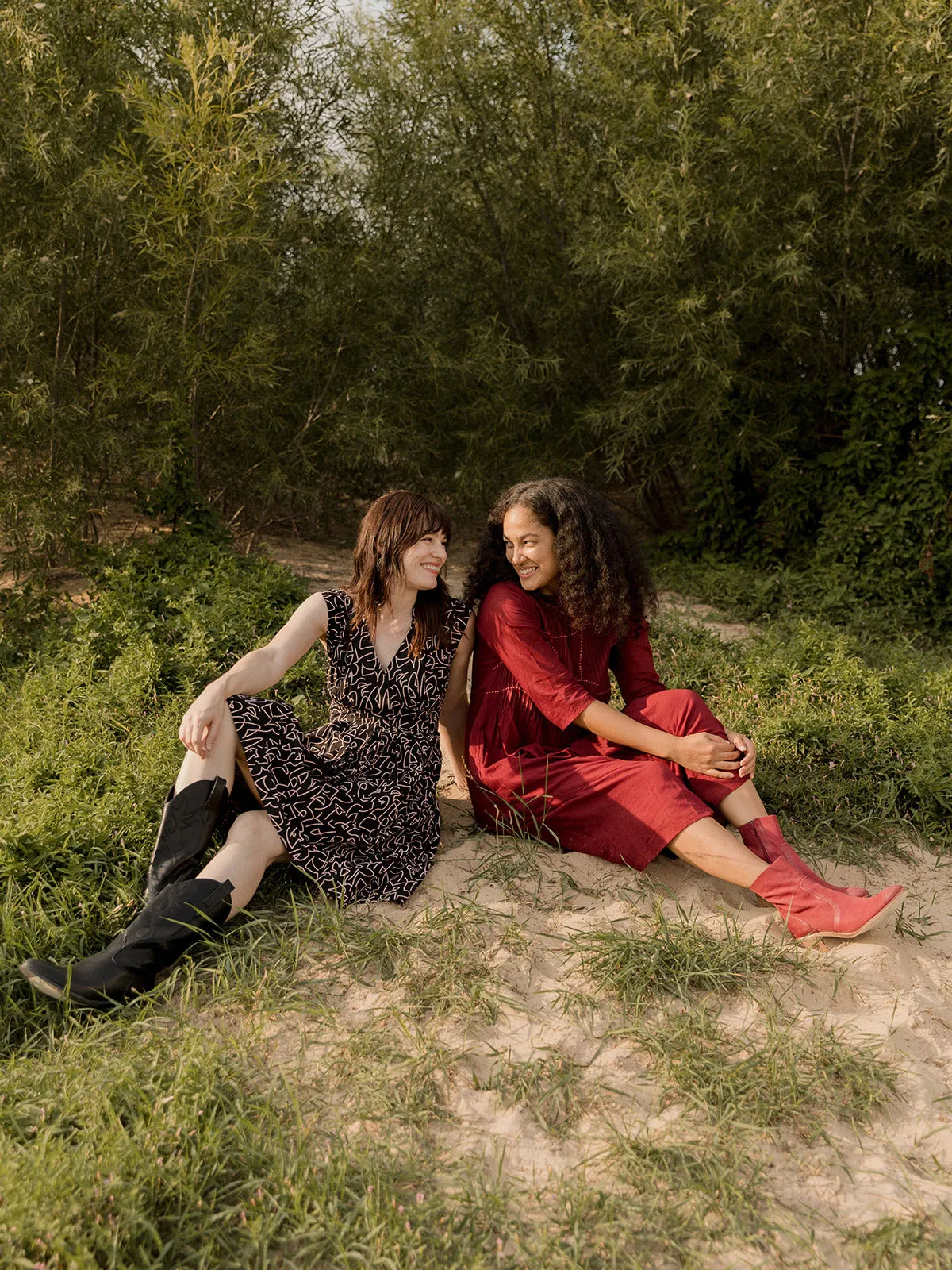 Lucille Dress - Black Lines sold by Mata Traders product image thumbnail 5