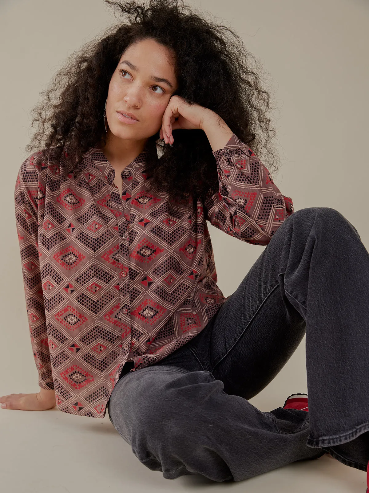 Stella Top - Brown Diamonds sold by Mata Traders