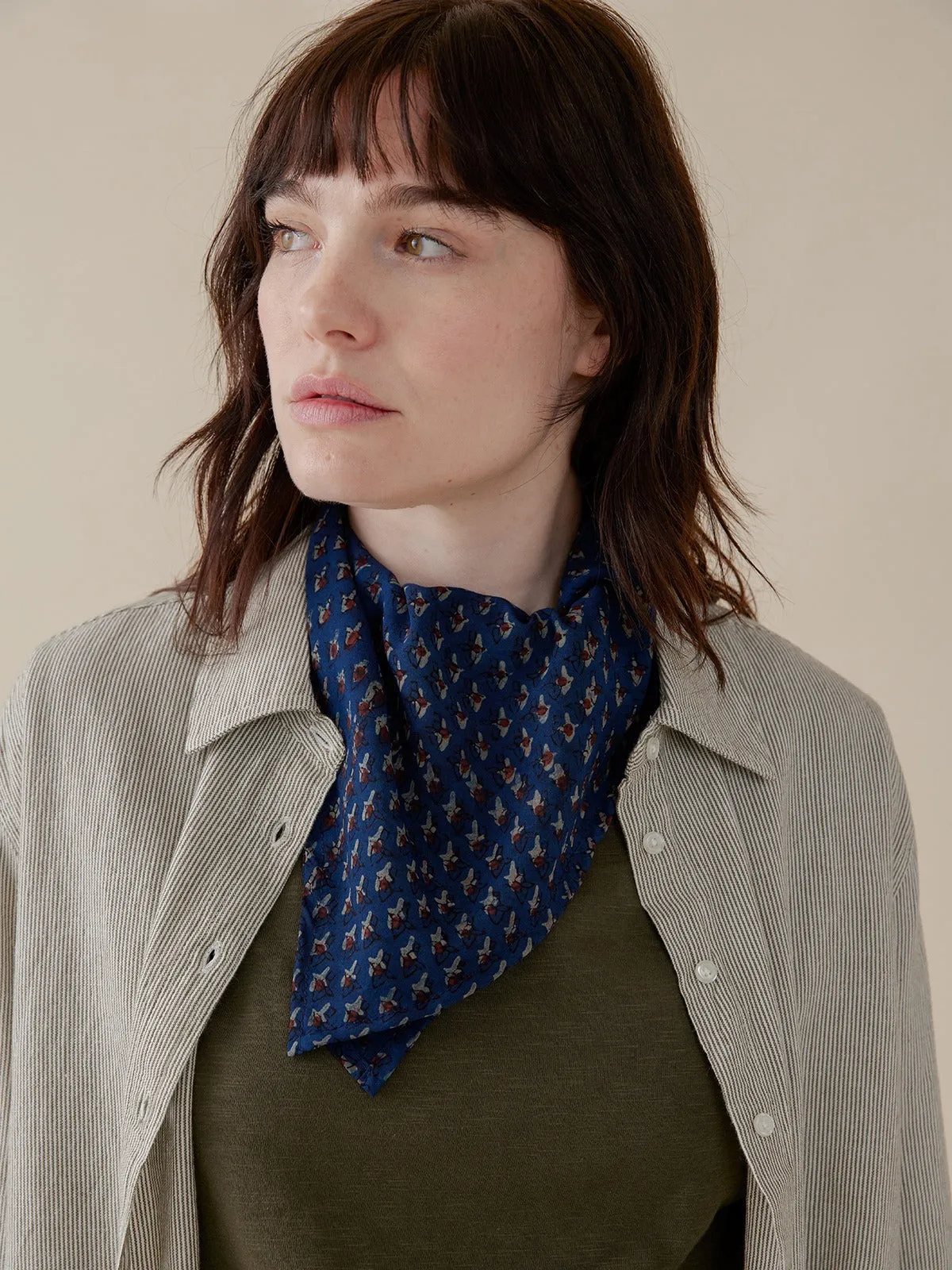 Square Scarf - Indigo Modal sold by Mata Traders product image thumbnail 2