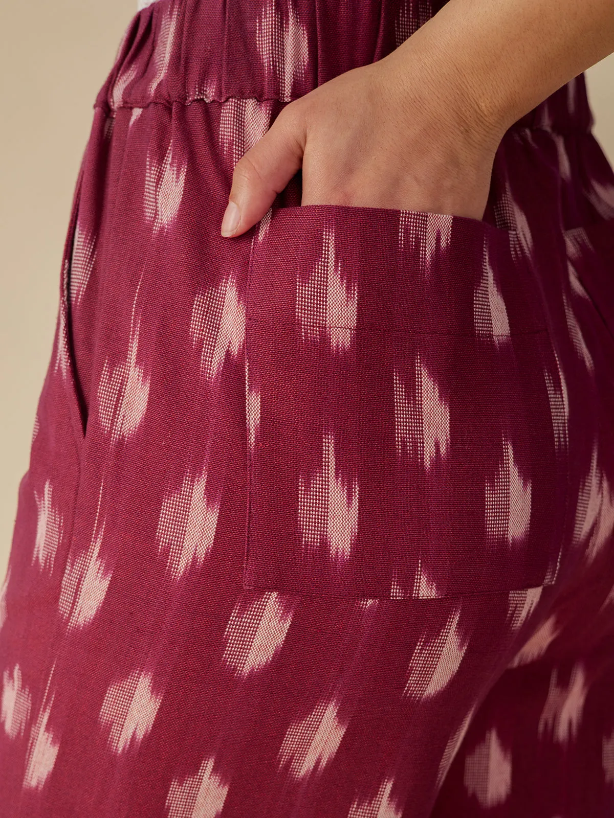 Rosie Pant - Garnet Ikat sold by Mata Traders product image thumbnail 2