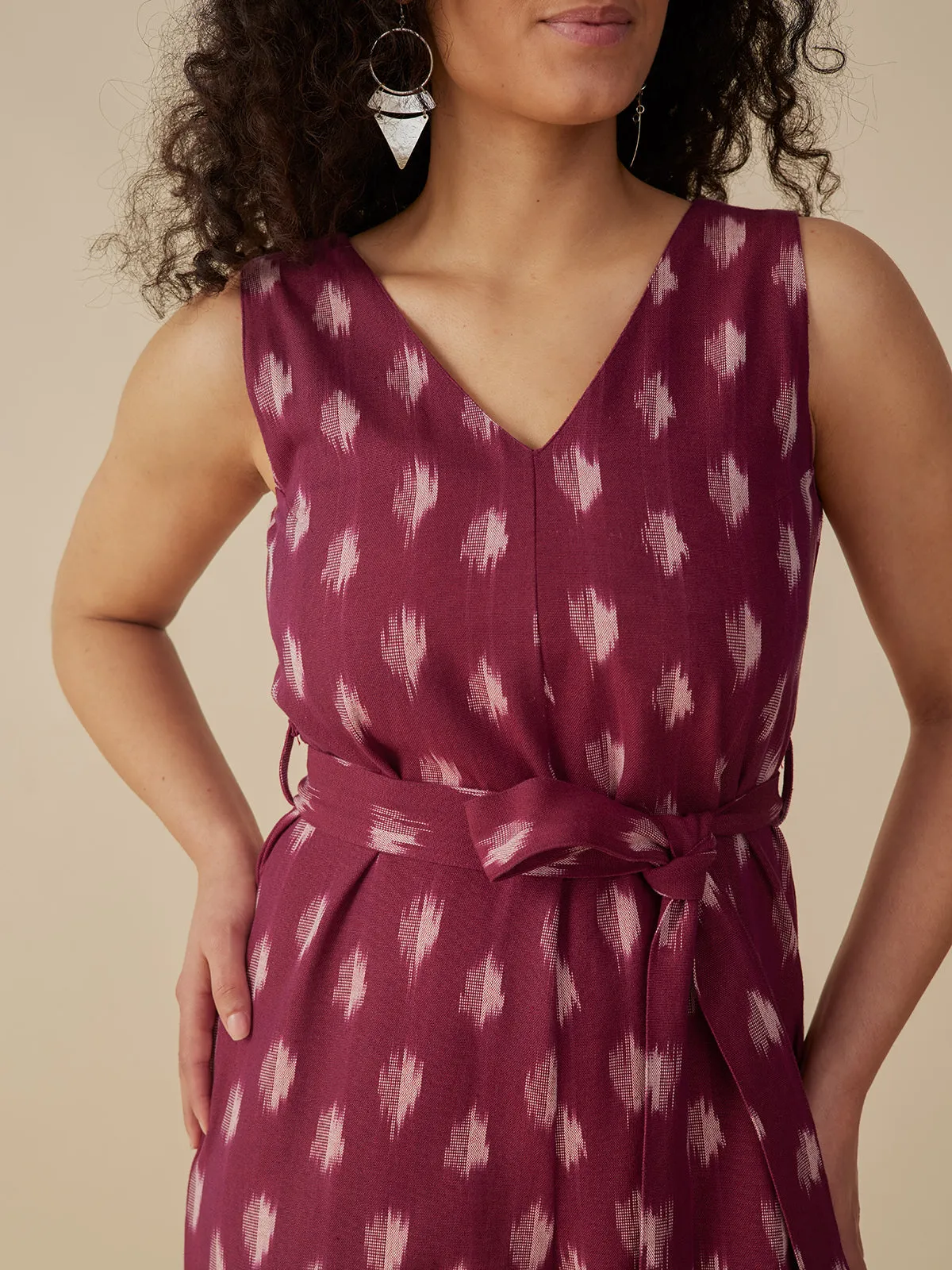 Jana Jumpsuit - Garnet Ikat sold by Mata Traders product image thumbnail 3