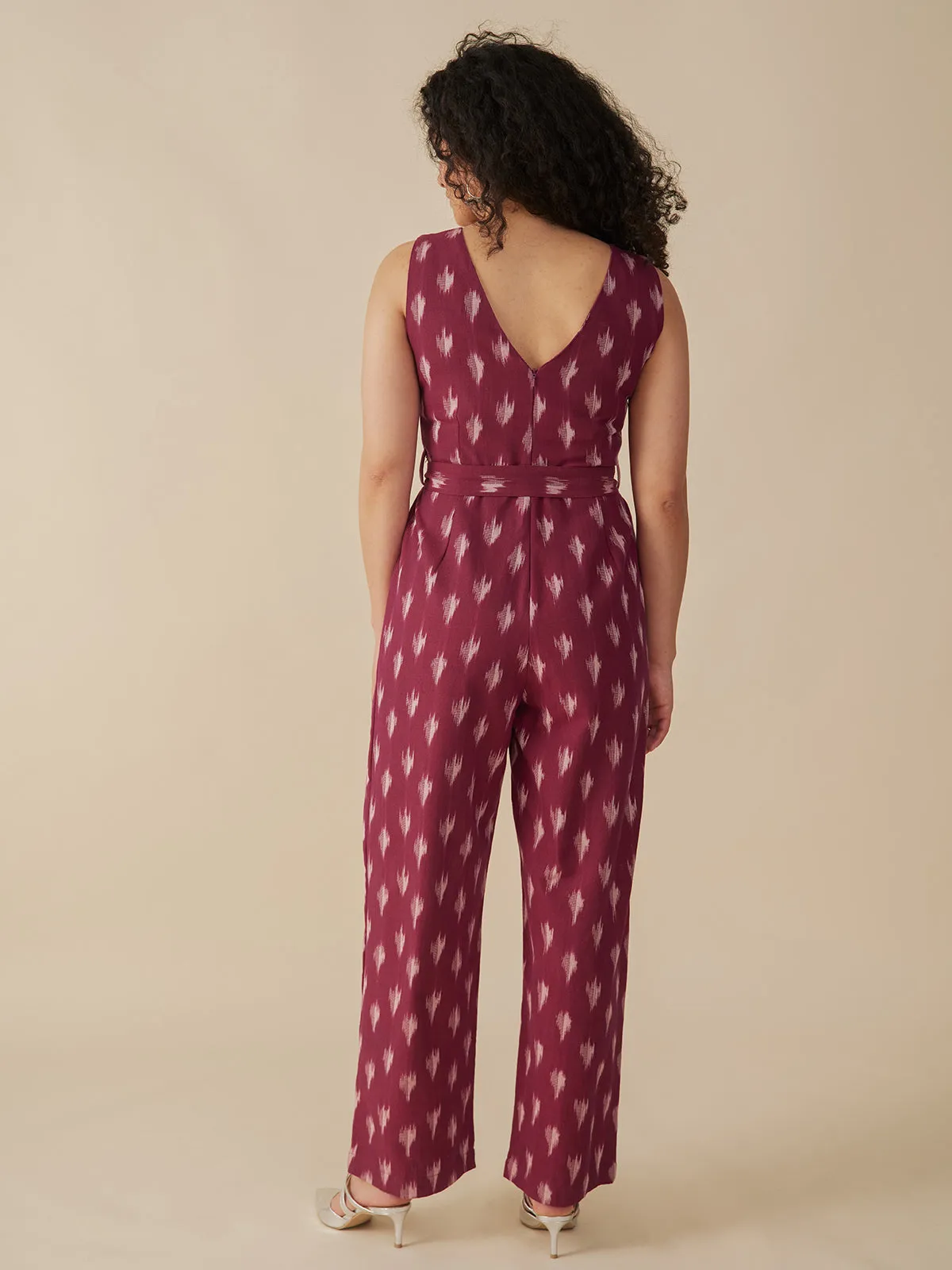 Jana Jumpsuit - Garnet Ikat sold by Mata Traders product image thumbnail 4