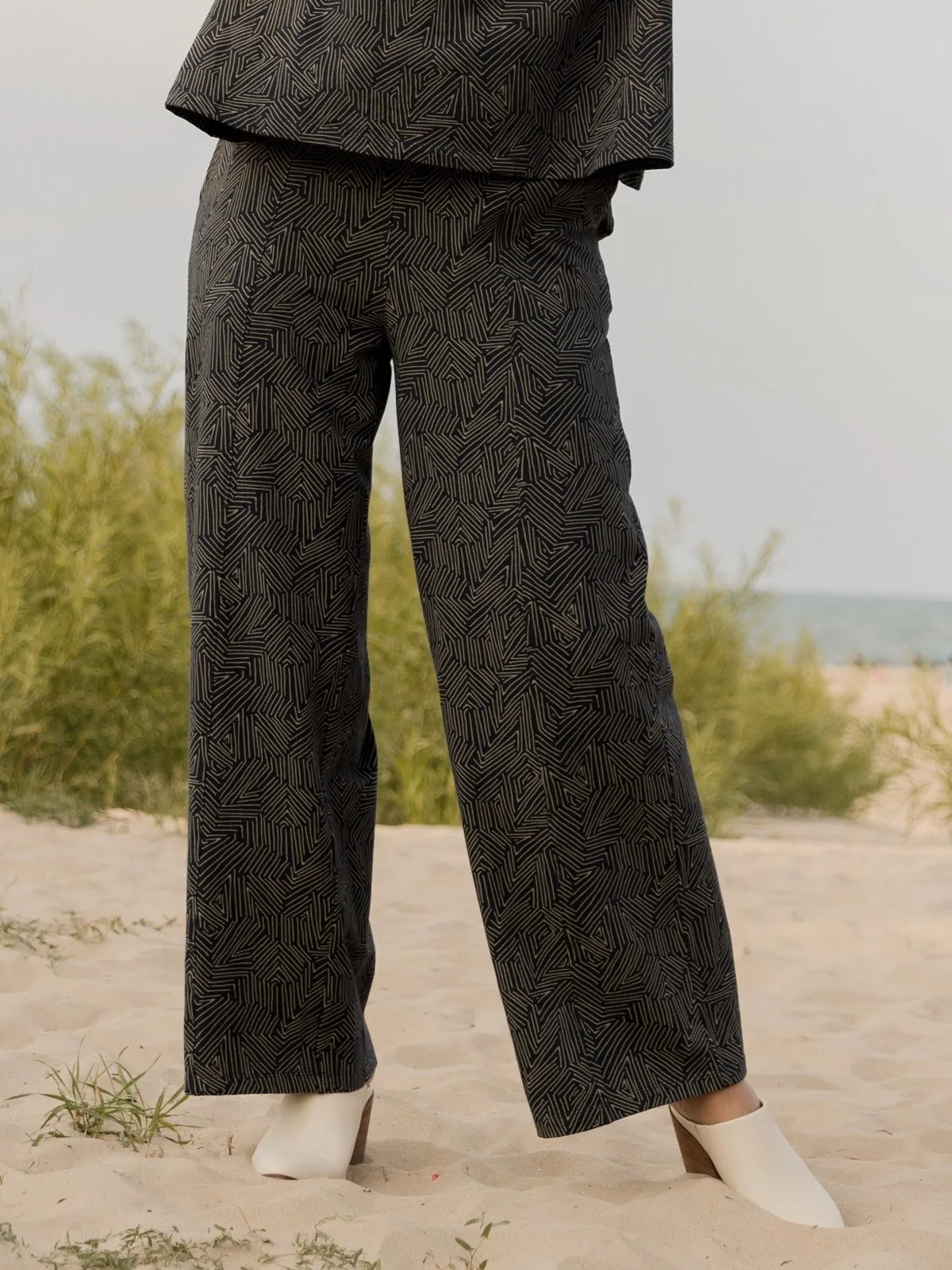 Lia Pant - Tree Rings Slate sold by Mata Traders