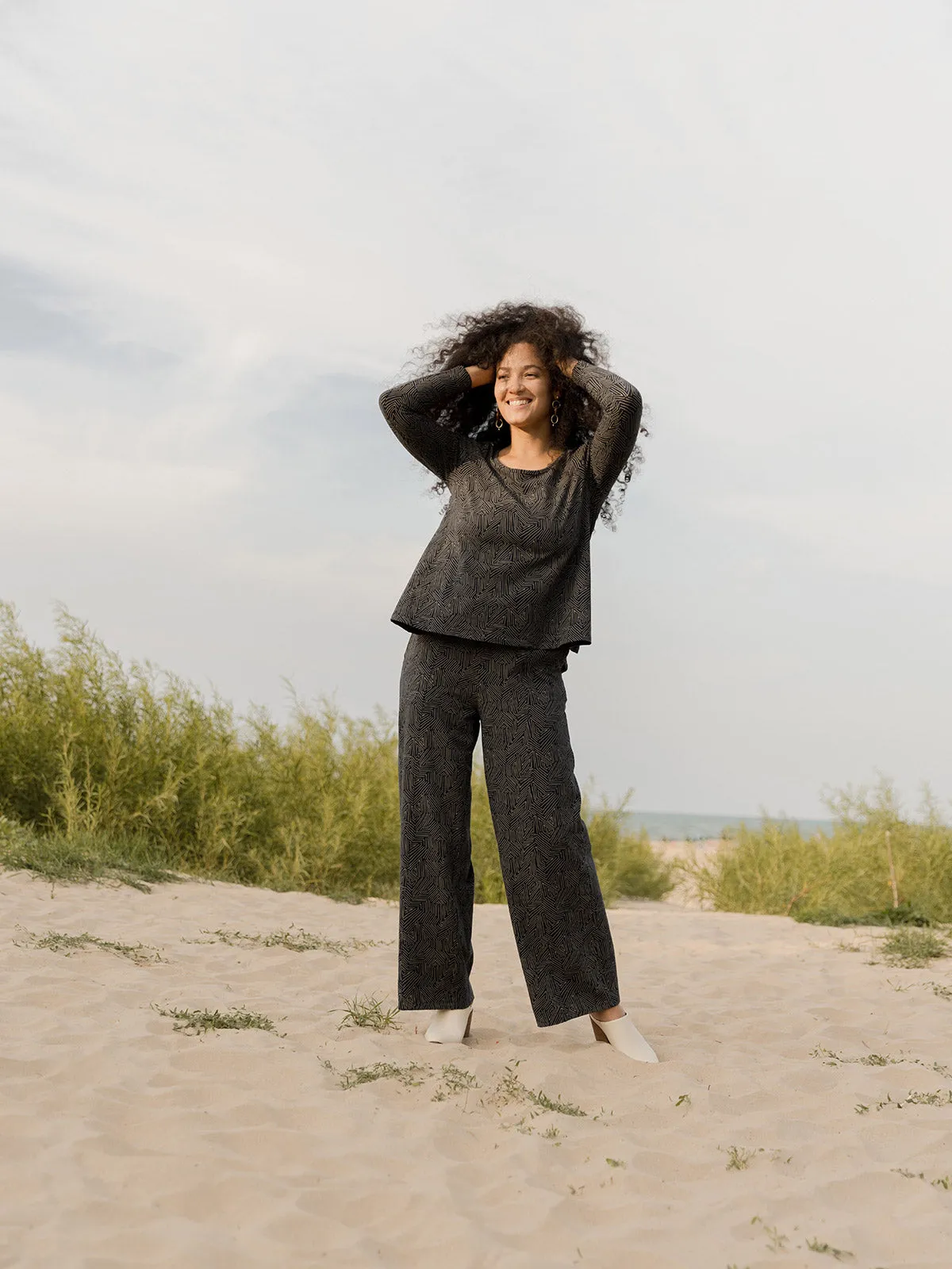 Lia Pant - Tree Rings Slate sold by Mata Traders product image thumbnail 2