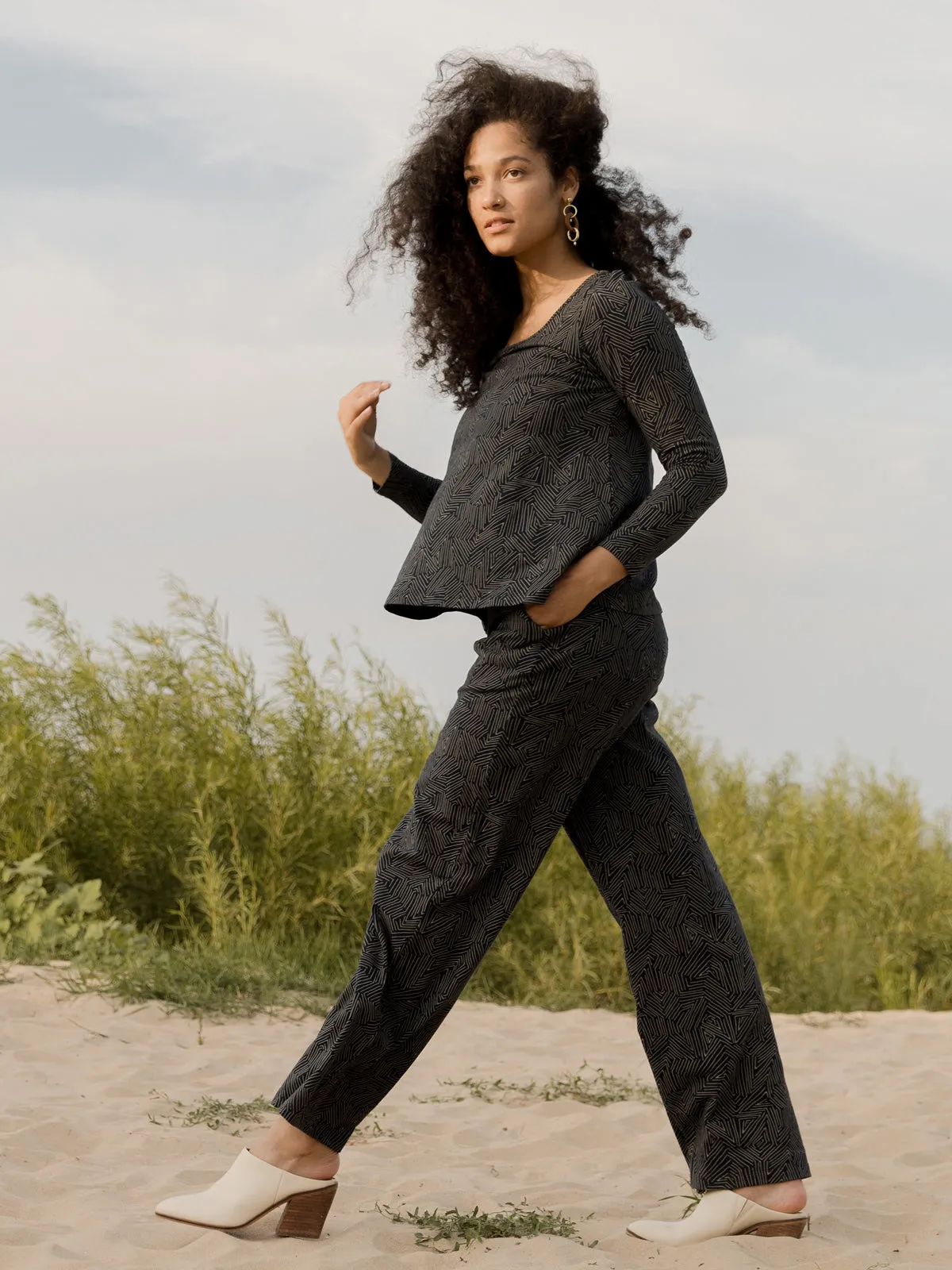 Lia Pant - Tree Rings Slate sold by Mata Traders product image thumbnail 3