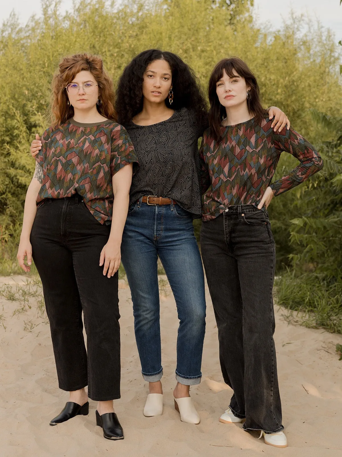 Camille Long Sleeve Tee - Geo Jewels sold by Mata Traders product image thumbnail 2