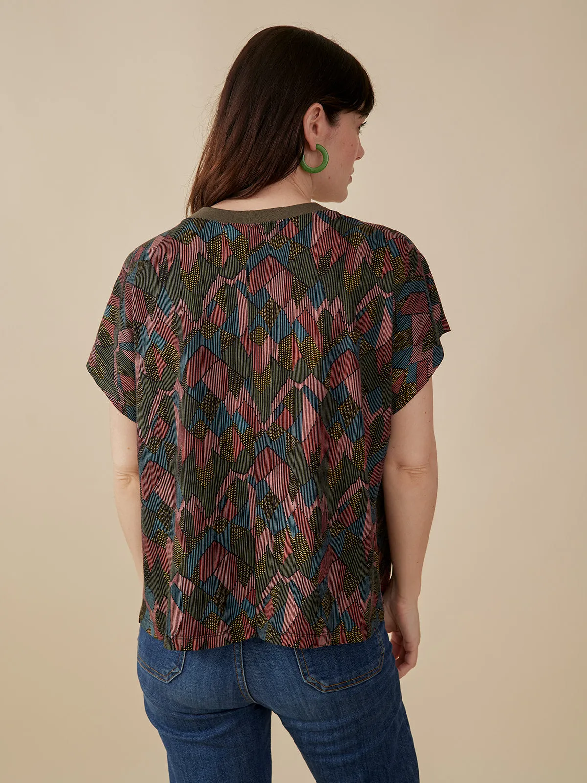 Caitlin Top - Geo Jewels sold by Mata Traders product image thumbnail 4