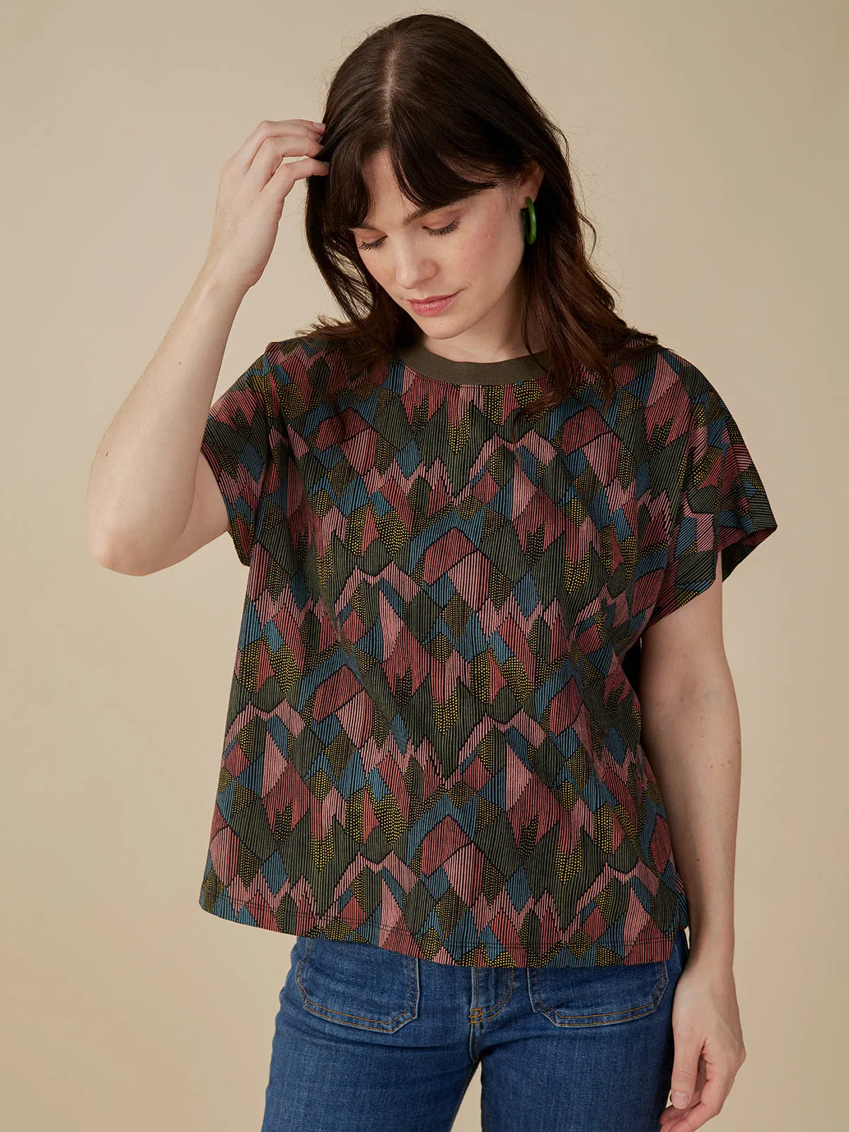 Caitlin Top - Geo Jewels sold by Mata Traders product image thumbnail 2