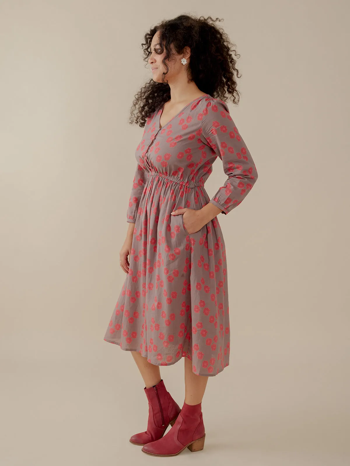 Mia Dress - Fuchsia Floral sold by Mata Traders product image thumbnail 5