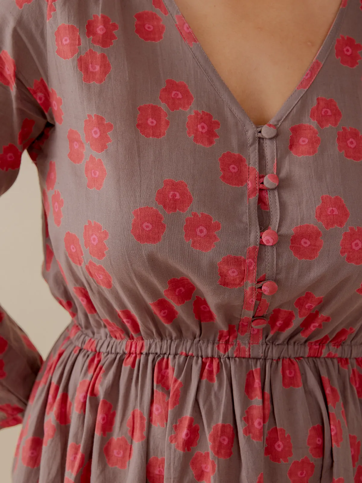 Mia Dress - Fuchsia Floral sold by Mata Traders product image thumbnail 2