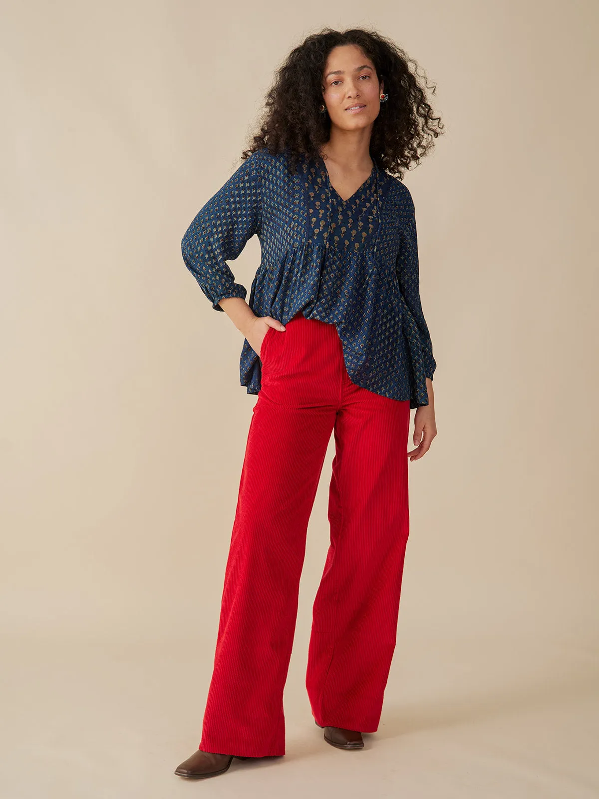 Sohla Blouse - Midnight Floral Mix sold by Mata Traders