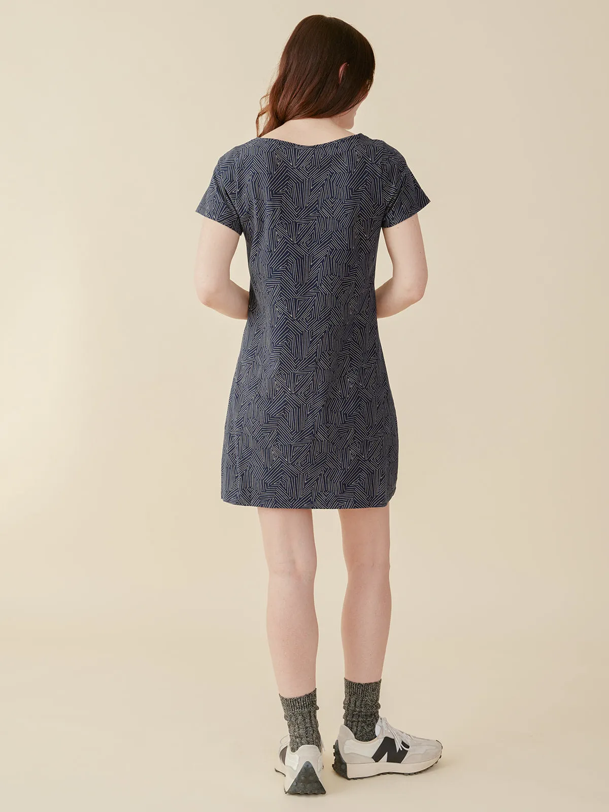 Hudson T-Shirt Dress - Tree Rings Slate sold by Mata Traders product image thumbnail 4