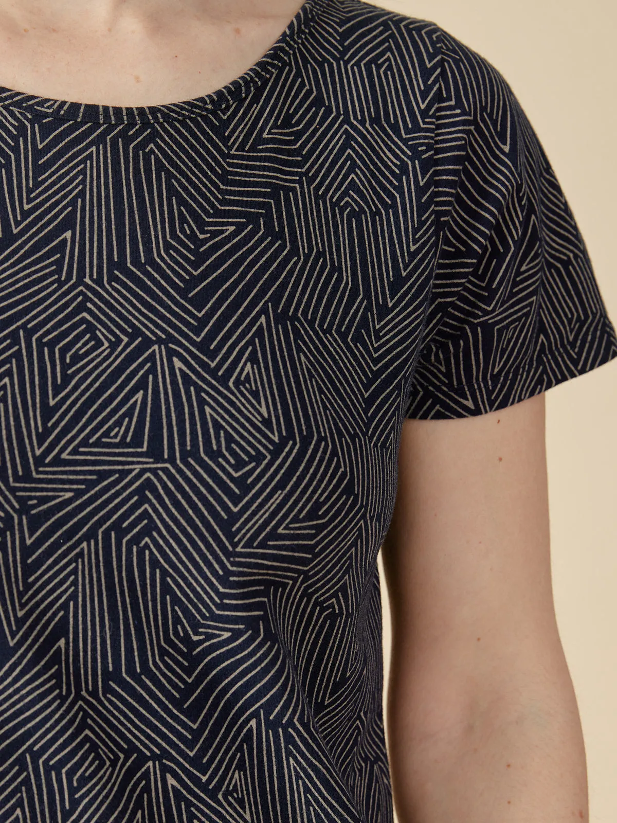 Hudson T-Shirt Dress - Tree Rings Slate sold by Mata Traders product image thumbnail 2