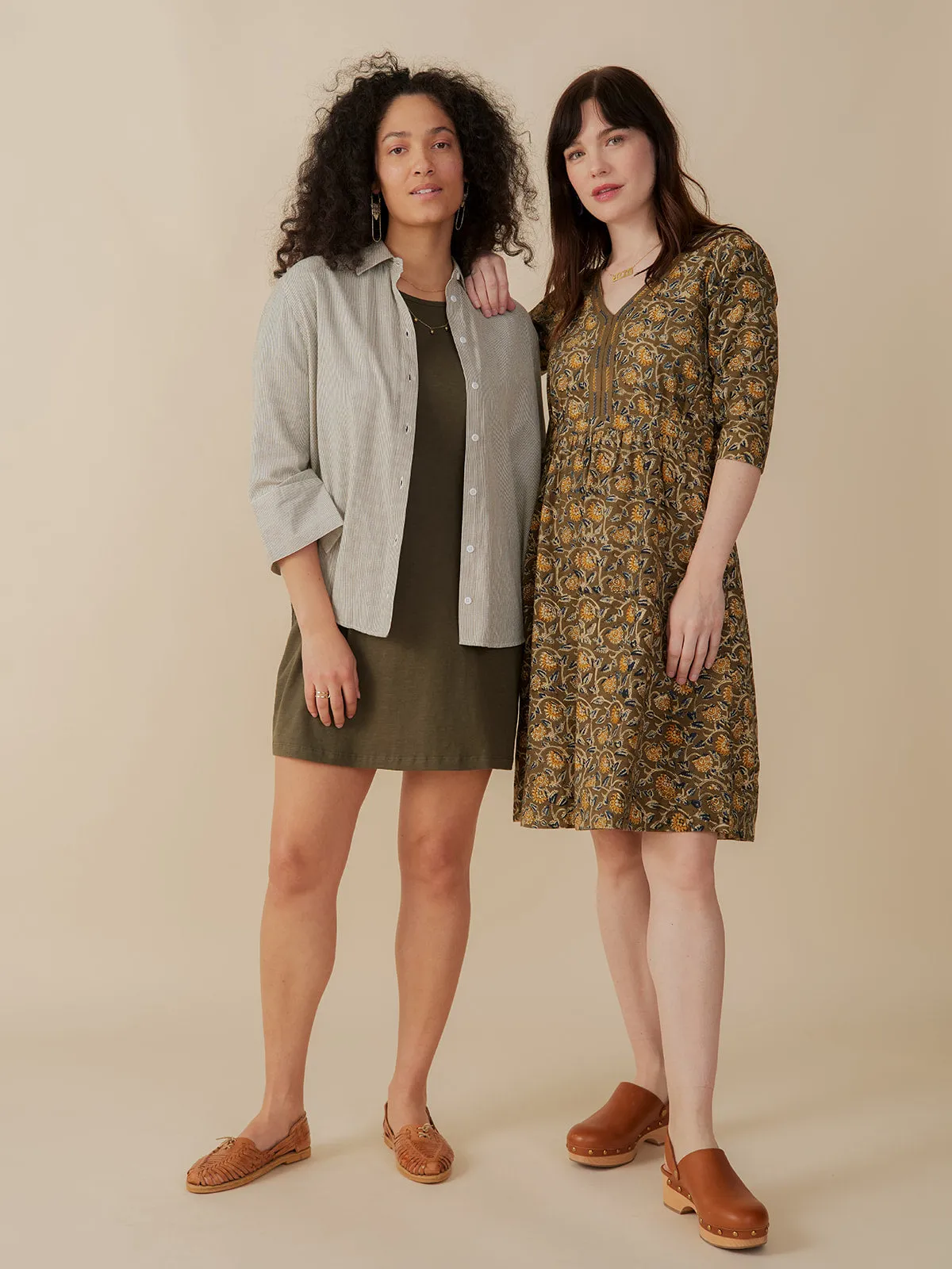 Hudson T-Shirt Dress - Olive sold by Mata Traders product image thumbnail 4