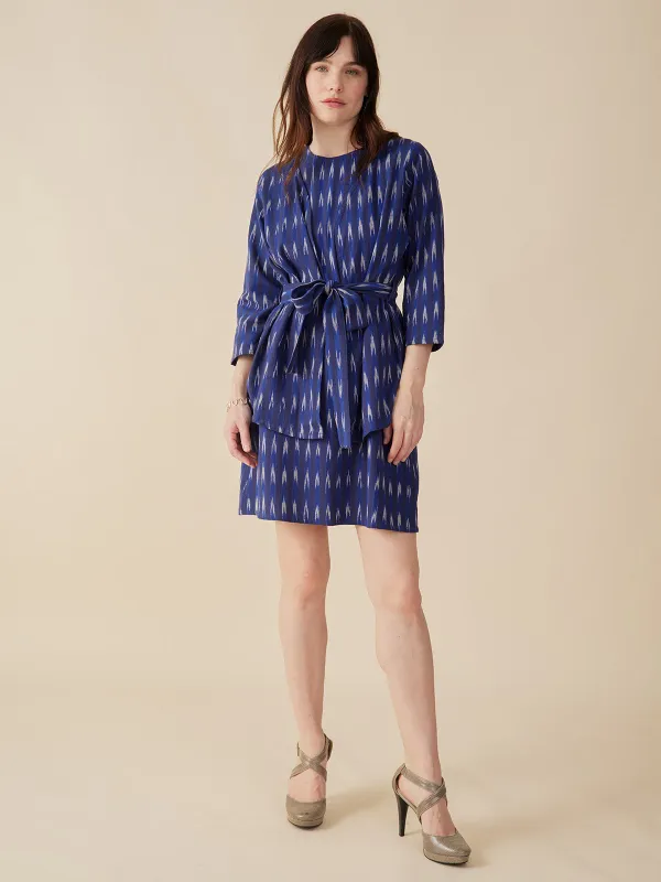 Crossroads Jacket - Sapphire Ikat made by Mata Traders