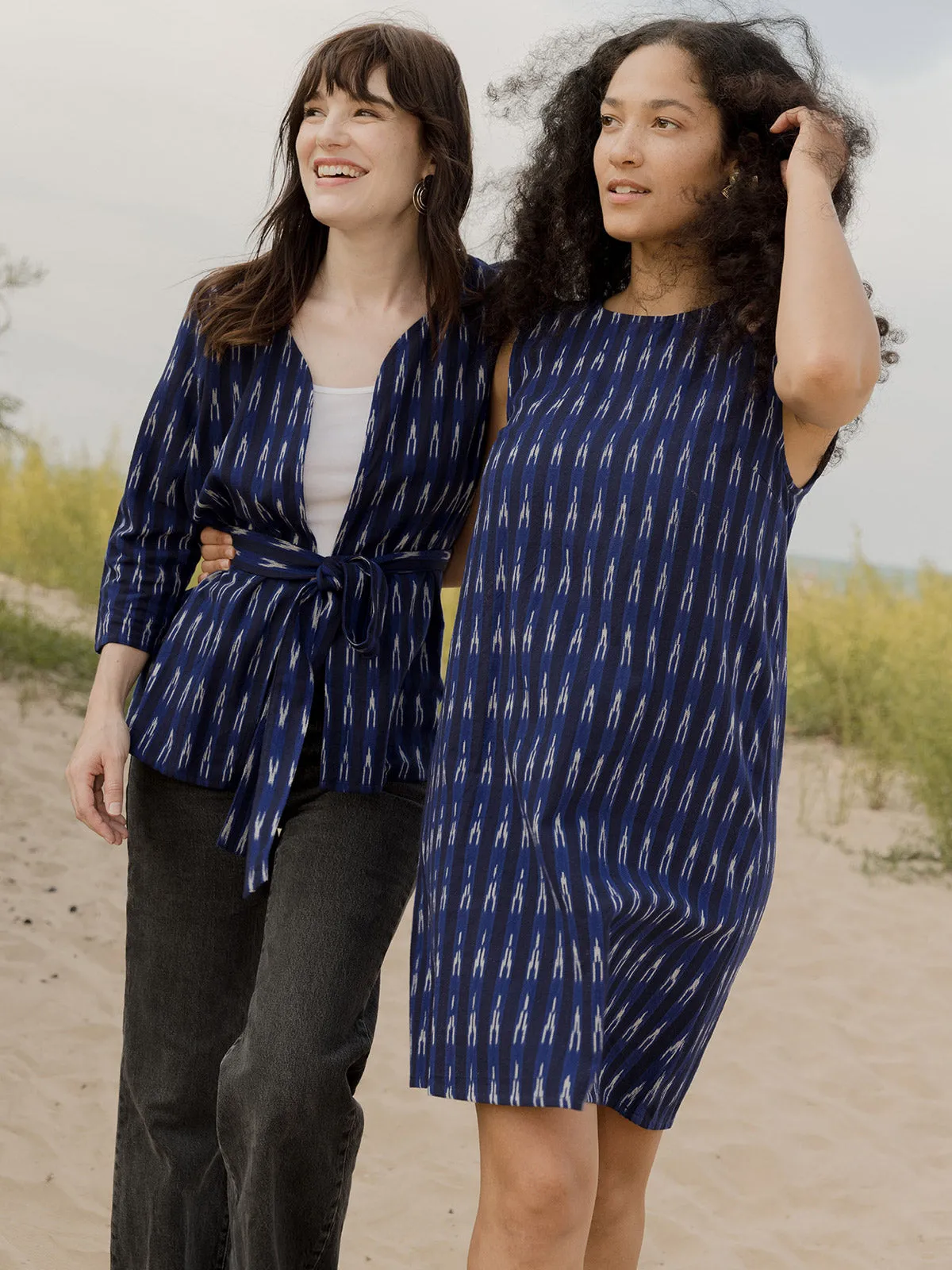 Crossroads Jacket - Sapphire Ikat sold by Mata Traders product image thumbnail 3