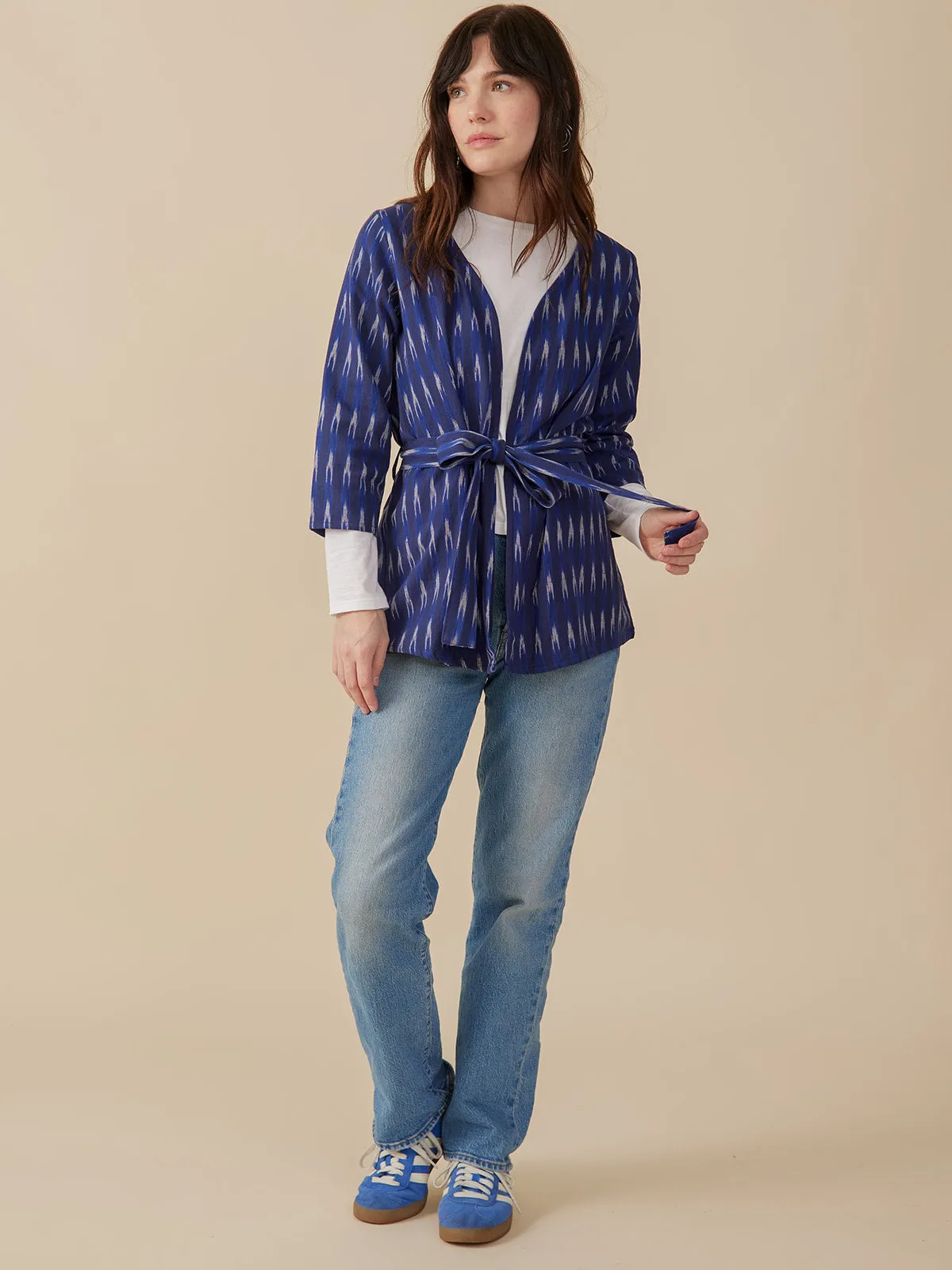 Crossroads Jacket - Sapphire Ikat sold by Mata Traders product image thumbnail 4