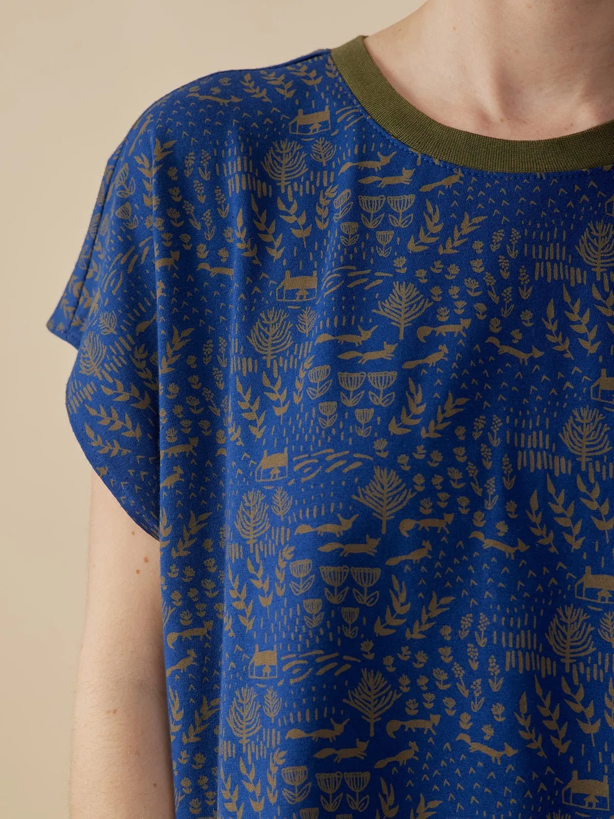 Caitlin Top - Cobalt Foxes sold by Mata Traders product image thumbnail 4