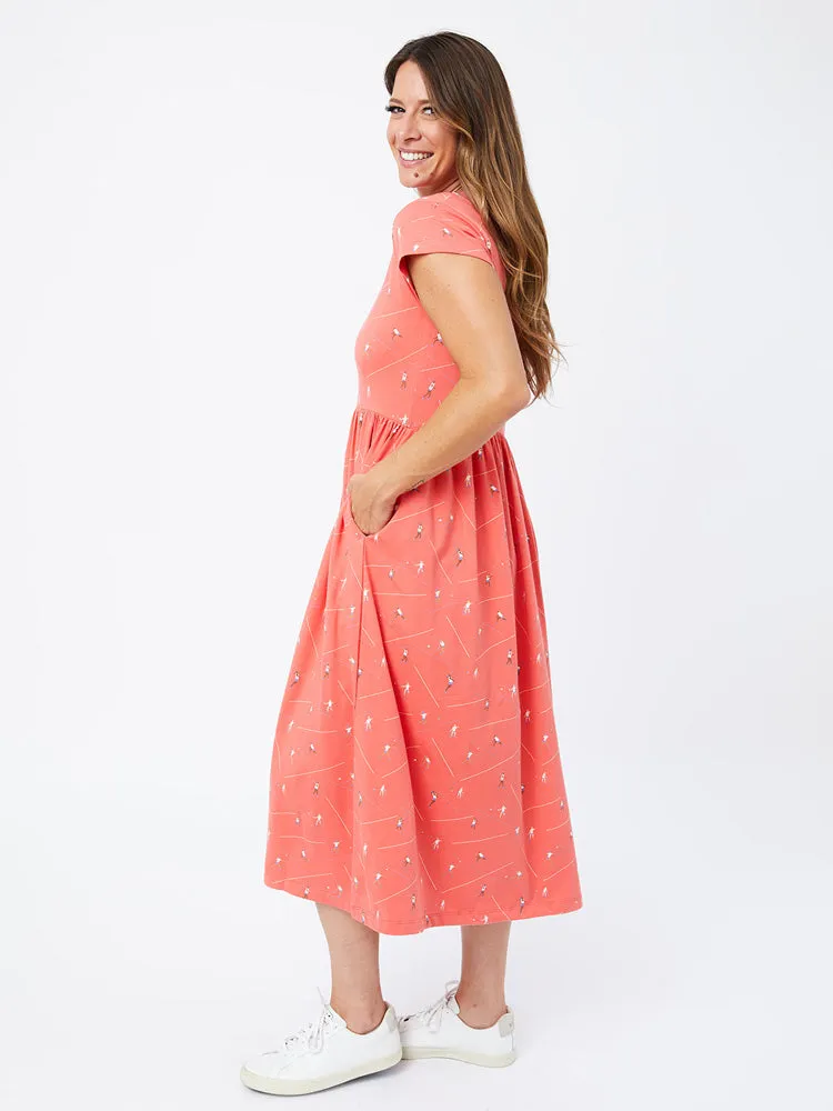 Logan Midi Dress - Badminton Melon sold by Mata Traders product image thumbnail 3