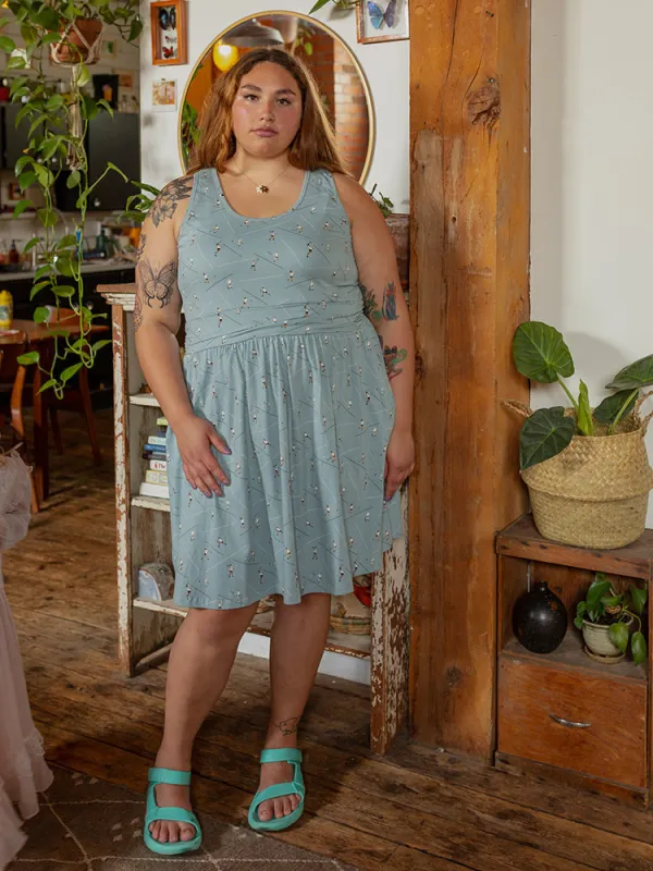 Asheville Plus Size Dress - Badminton Slate made by Mata Traders