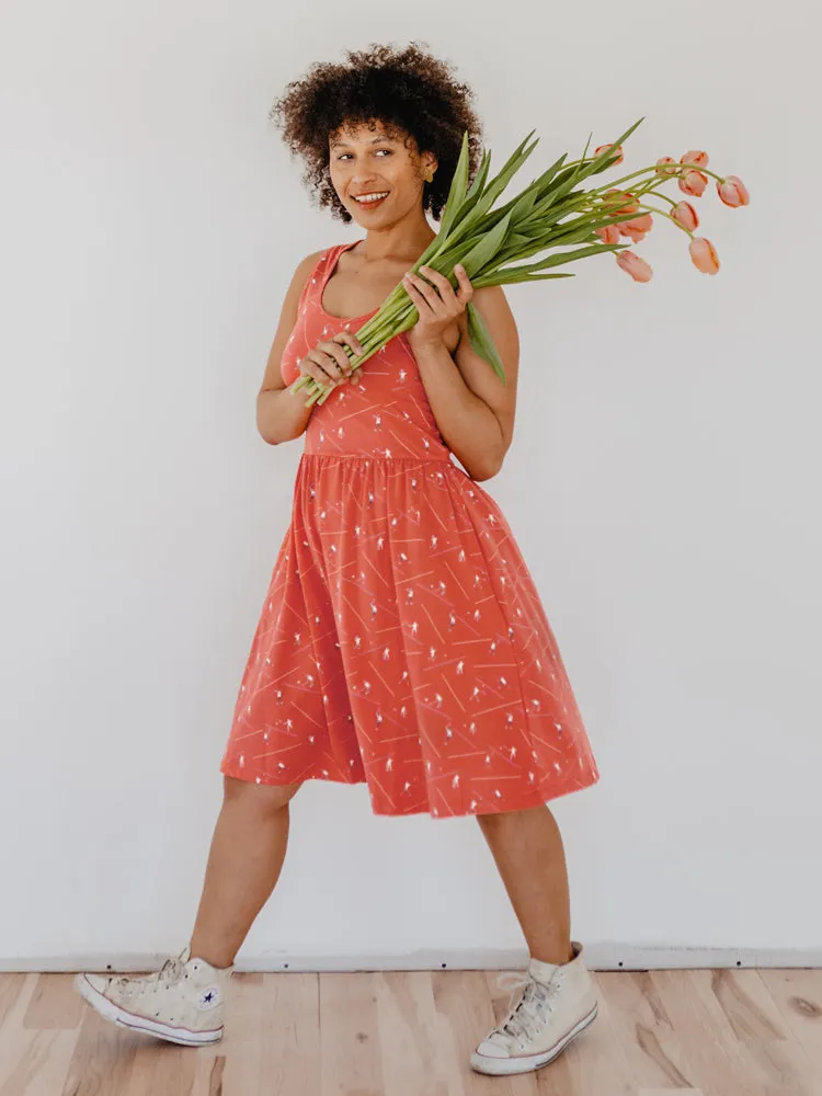 Summer Sonnet Dress - Badminton Melon sold by Mata Traders product image thumbnail 2