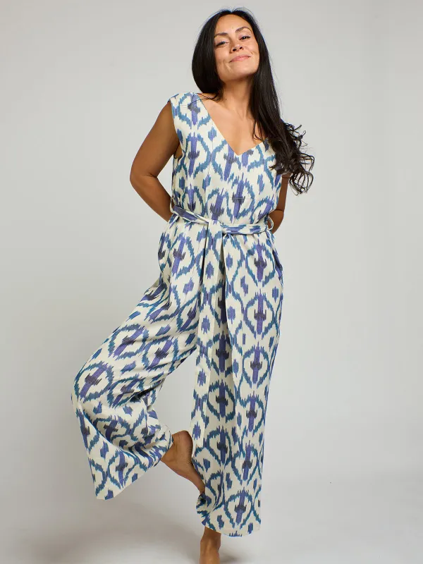 Jana Jumpsuit - Seashore Ikat made by Mata Traders