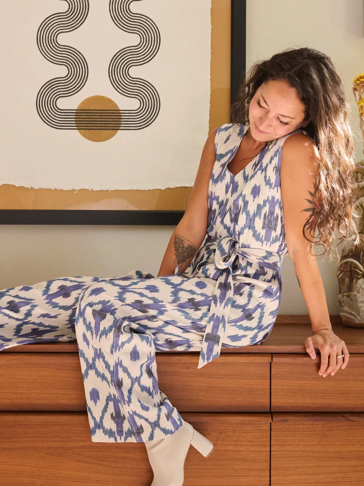 Jana Jumpsuit - Seashore Ikat sold by Mata Traders product image thumbnail 3