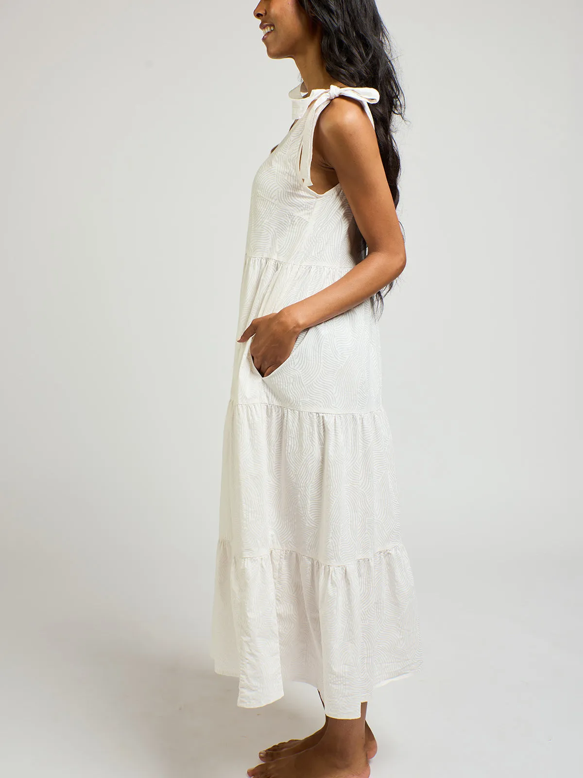 Lorelei Dress - White Waves sold by Mata Traders product image thumbnail 4