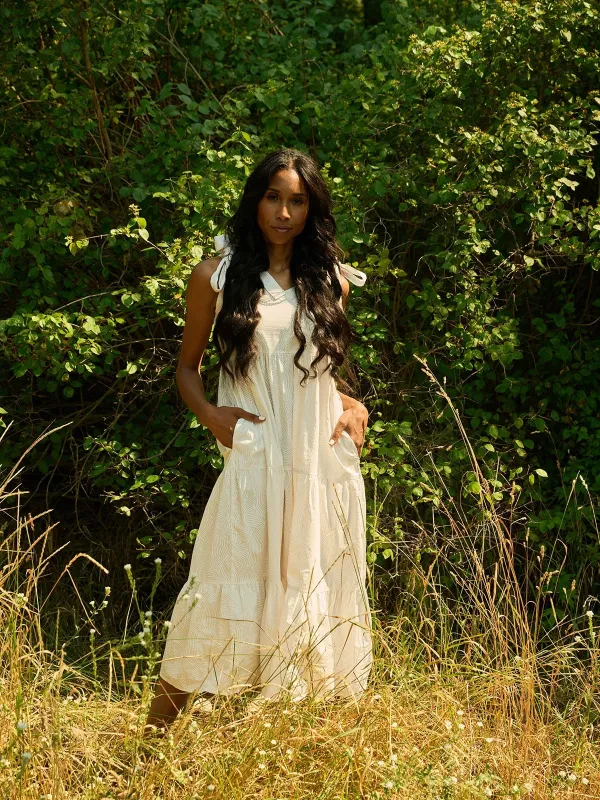 Lorelei Dress - White Waves sold by Mata Traders