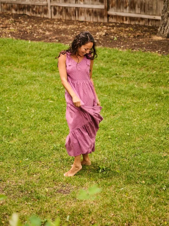 Lorelei Tiered Dress - Purple Buds sold by Mata Traders product image thumbnail 3