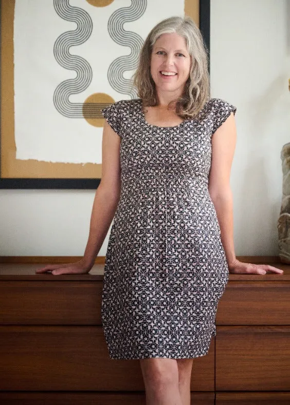 Artsy Traveler Dress - Black Botanical sold by Mata Traders product image thumbnail 2