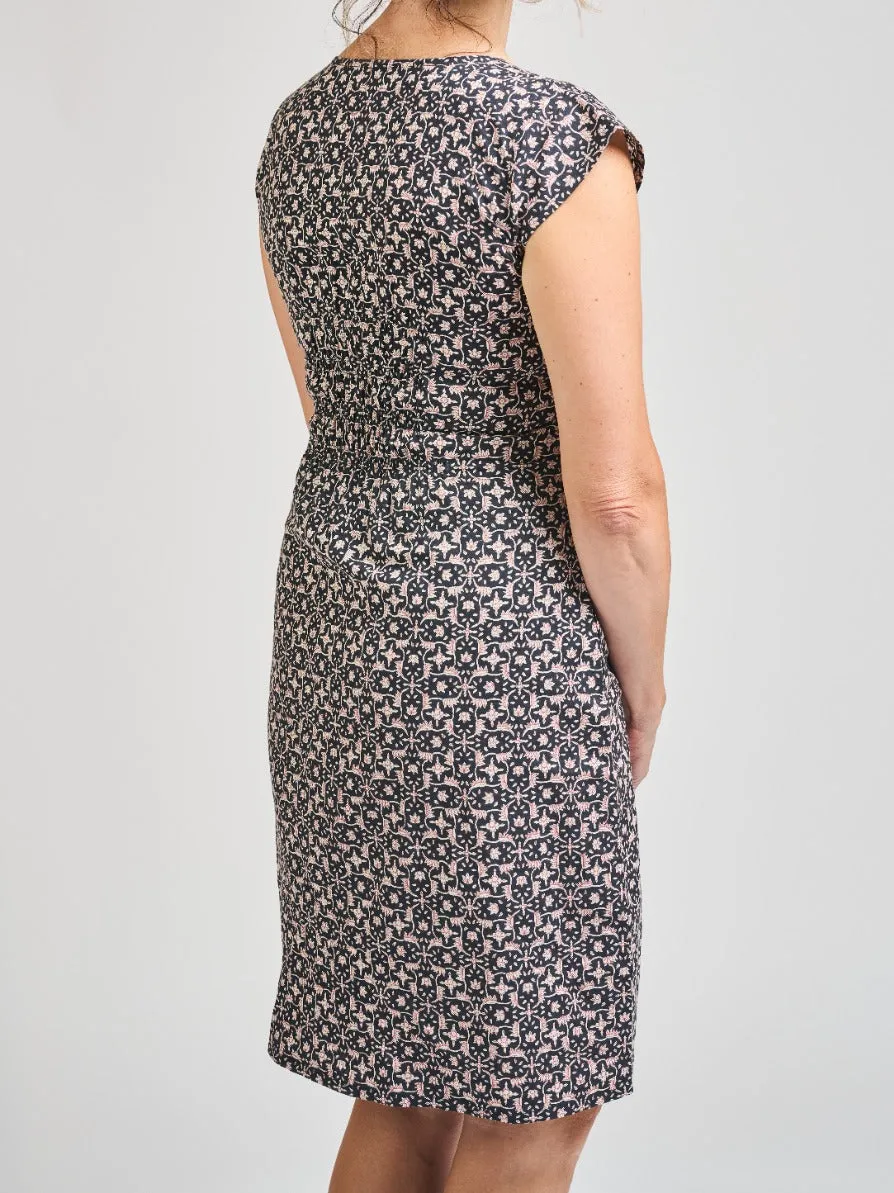 Artsy Traveler Dress - Black Botanical sold by Mata Traders product image thumbnail 4