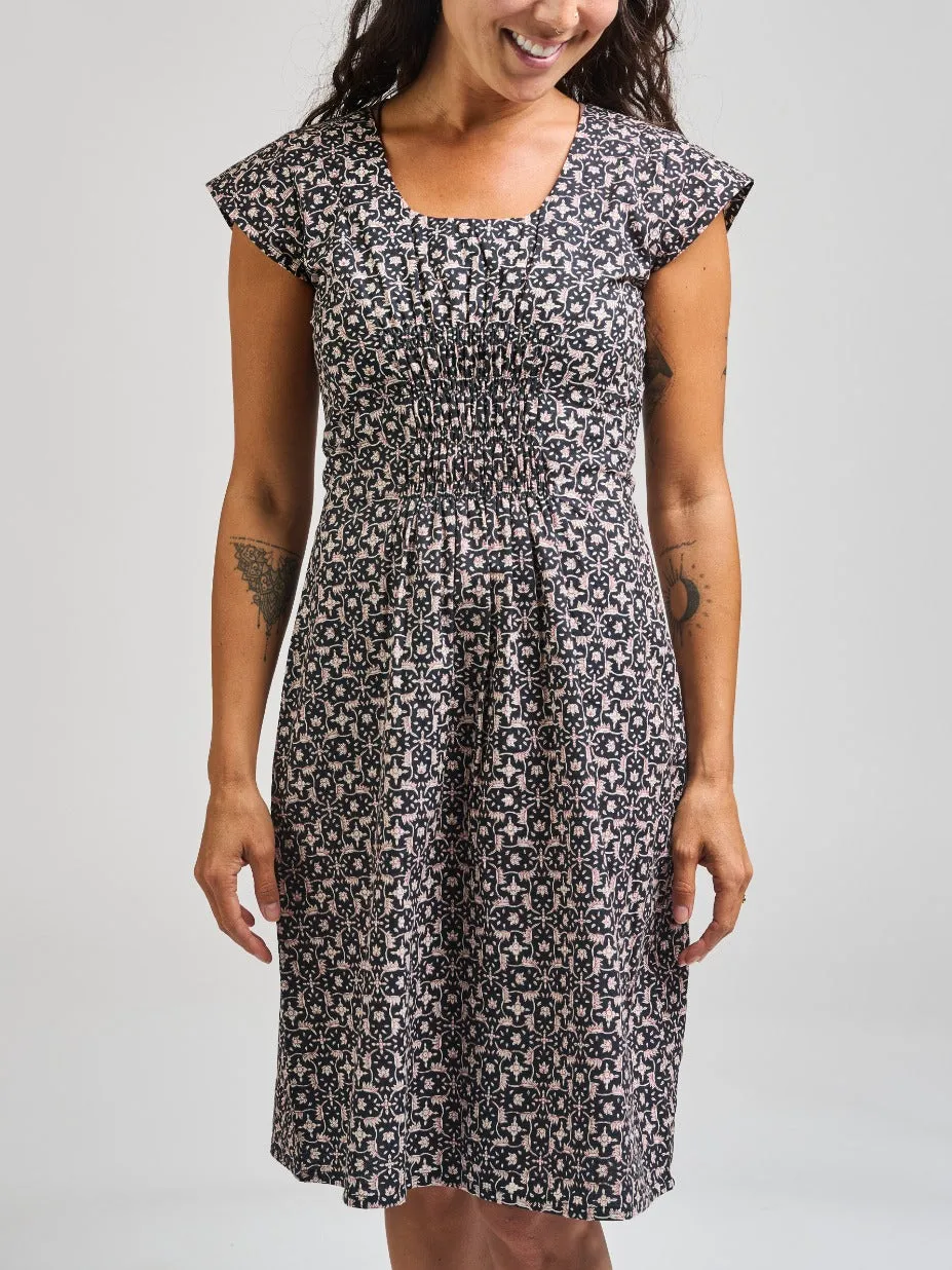 Artsy Traveler Dress - Black Botanical sold by Mata Traders product image thumbnail 3