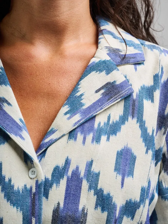 Camp Shirt - Seashore Ikat sold by Mata Traders product image thumbnail 5