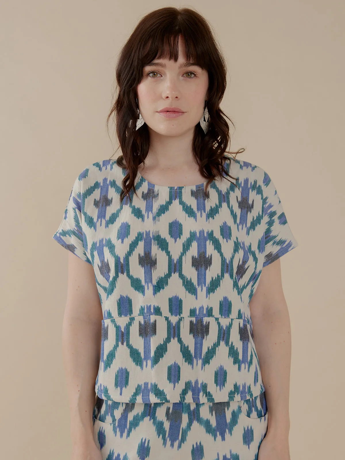 Dana Top - Seashore Ikat sold by Mata Traders
