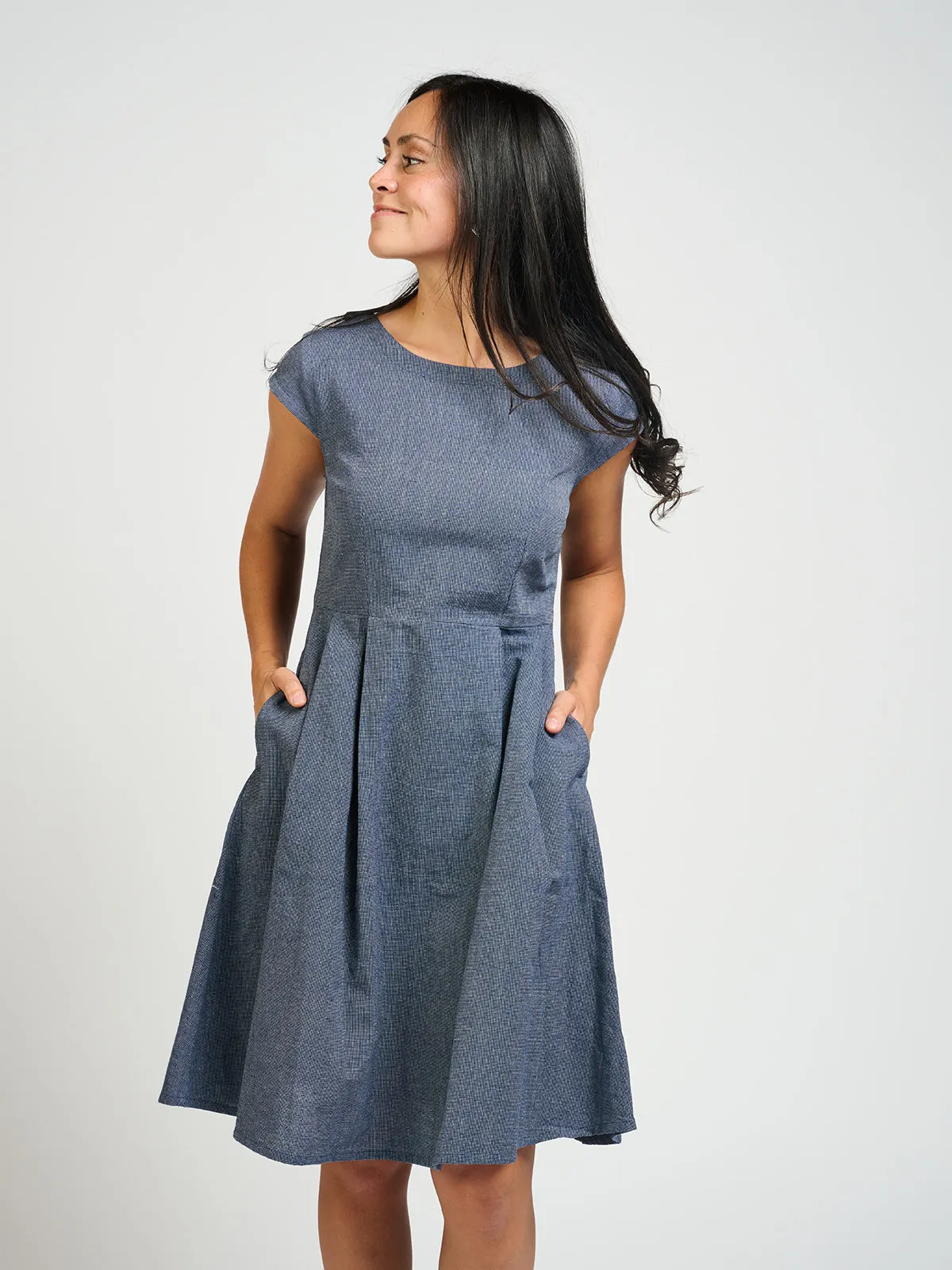 Devonshire Dress - Blue Chambray sold by Mata Traders product image thumbnail 5