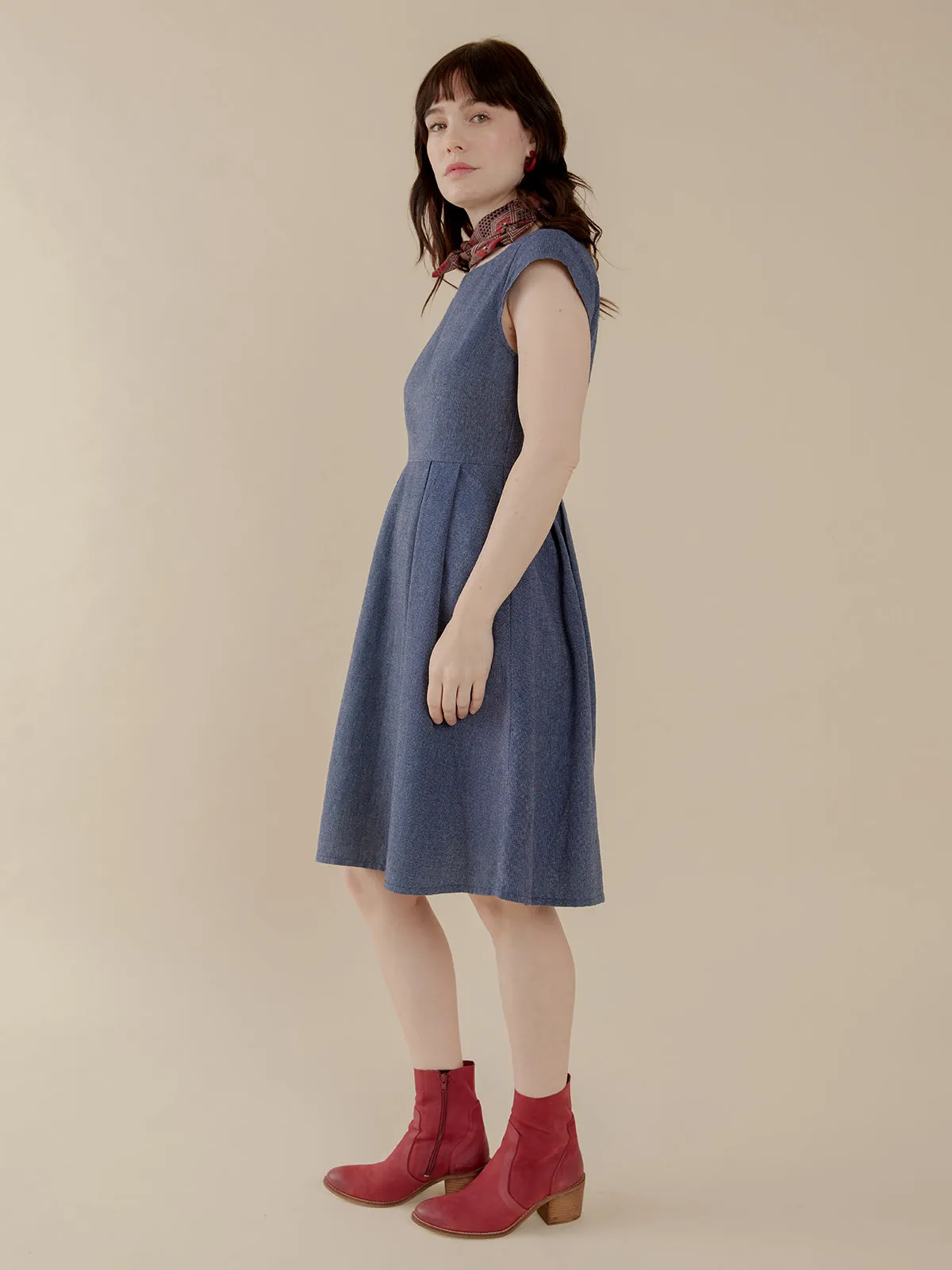 Devonshire Dress - Blue Chambray sold by Mata Traders product image thumbnail 2