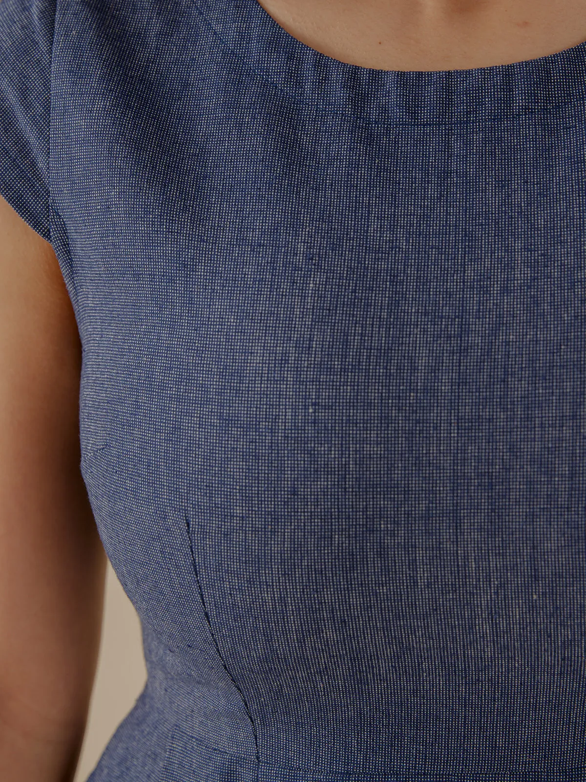 Devonshire Dress - Blue Chambray sold by Mata Traders product image thumbnail 3