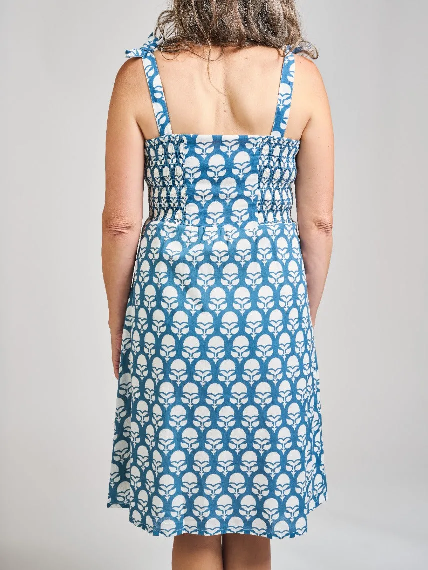 Provence Dress - Marigold Blue sold by Mata Traders product image thumbnail 5
