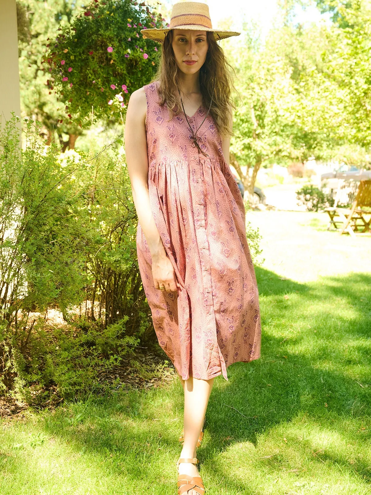 Olivia Dress - Rose sold by Mata Traders