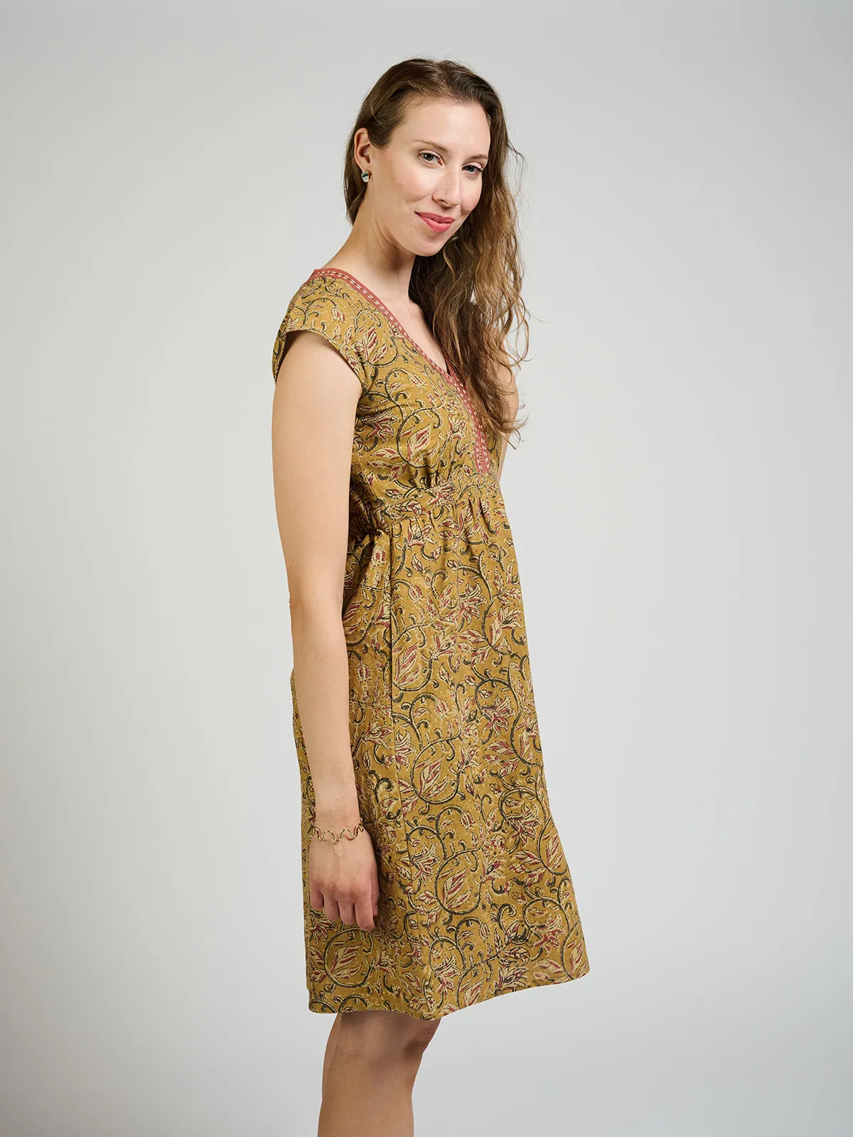 Jaya Dress - Turmeric sold by Mata Traders product image thumbnail 3